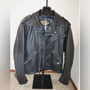 Vintage Harley Davidson leather moto jacket